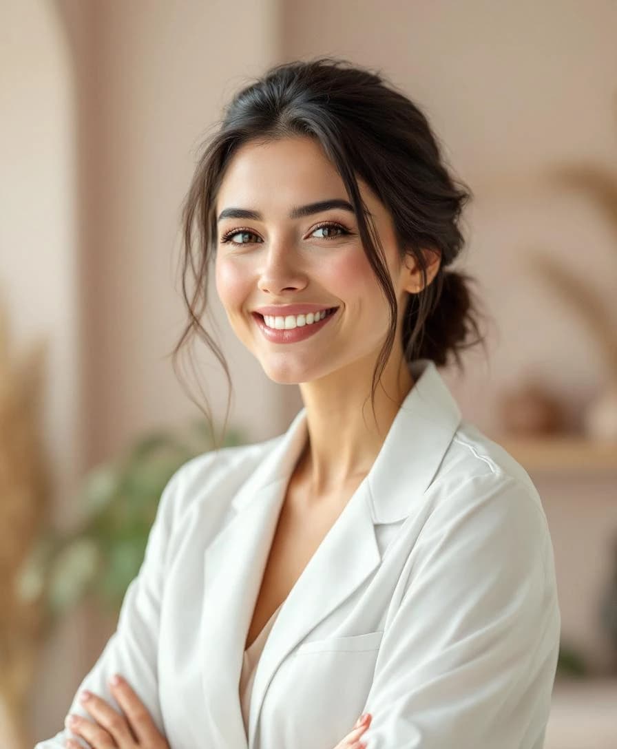 Retrato ilustrativo de una dermatóloga